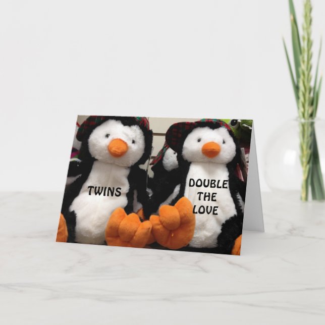 CARTÃO DOUBLE THE LOVE WHEN IT IS MY "TWIN'S BIRTHDAY" (Frente)