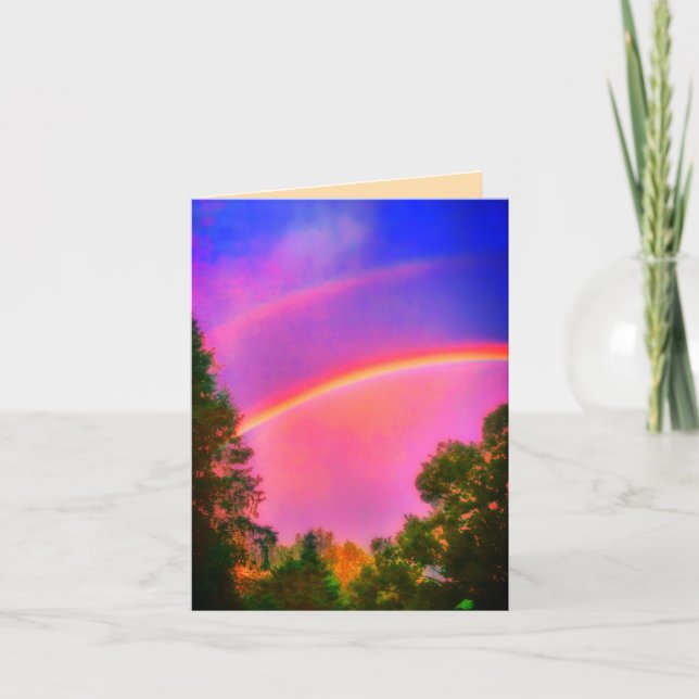 CARTÃO DOUBLERAINBOW BRIGHT GREETING CARD (Frente)