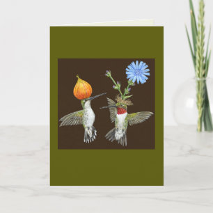 Cartão Doug e Cheryl hummingbird