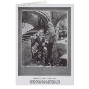 Cartão Douglas Fairbanks Mary Pickford Taming Shrew 1929