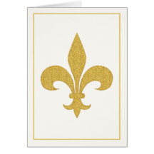 Dourada cor Fleur-de-Lis na placa de cor de creme 