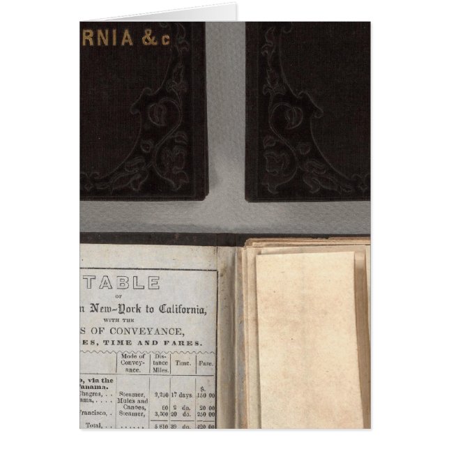 Cartão Dourada Corrida para a Califórnia (Frente)