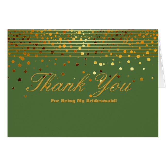 Cartão Dourada Glitter Stripes Por Ser Meu Obrigado De Br (Frente Horizontal)