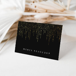 Cartão Dourada Marquee Obrigado