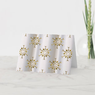 Cartão Douradas estrelas de Natal em Prata