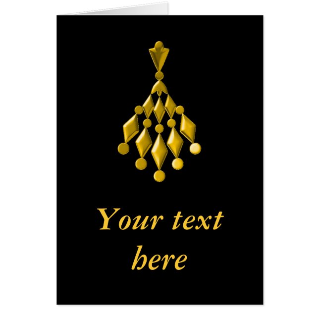 Cartão Dourado candelabro (Frente)