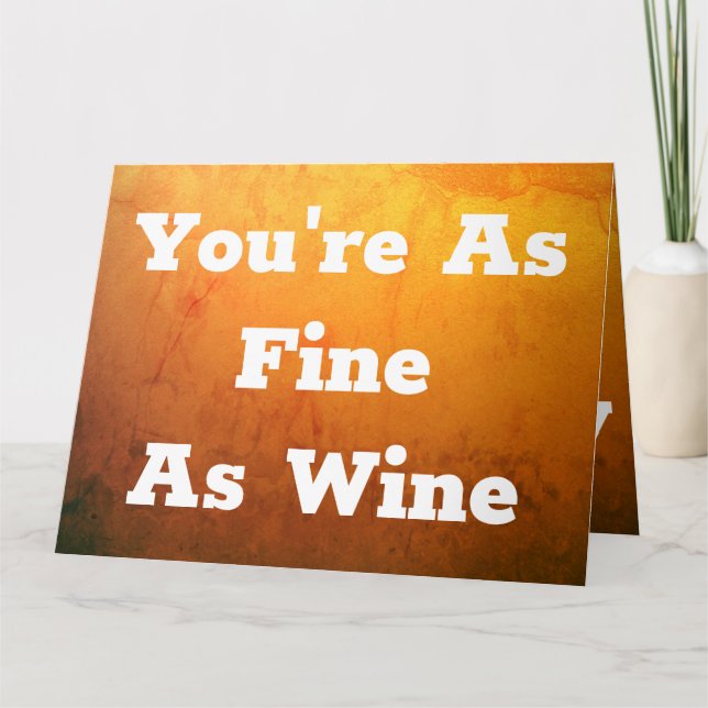 Cartão Dourado de Aniversário Engraçado (Frente)