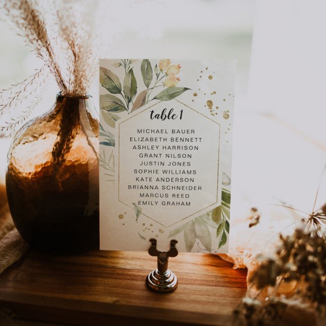 Cartão Dourado de Mesa de Quadro Elegante (Criador carregado)