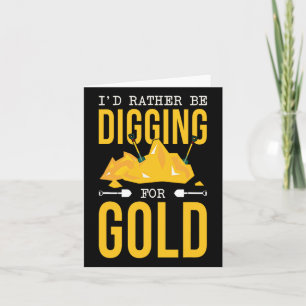 Cartão Dourado Dígger Prospectando A Caça Ao Tesouro Por