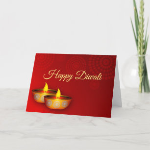 Cartão Dourado Diyas em Vermelho