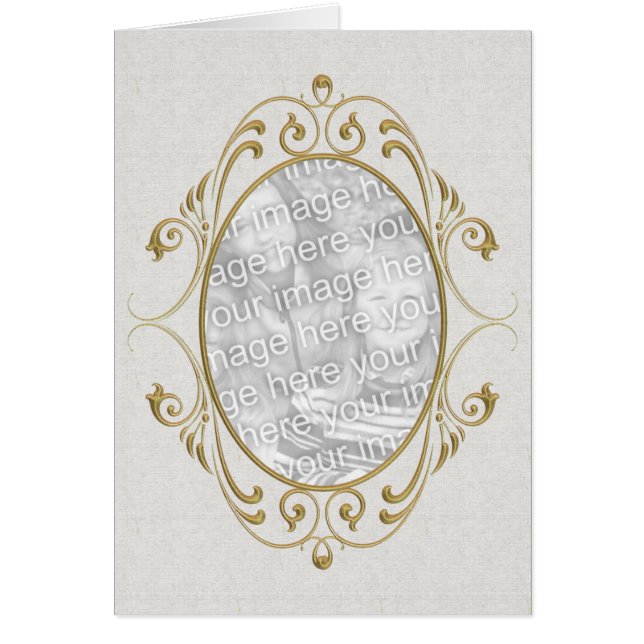 Cartão Dourado do quadro do rolo (Frente)
