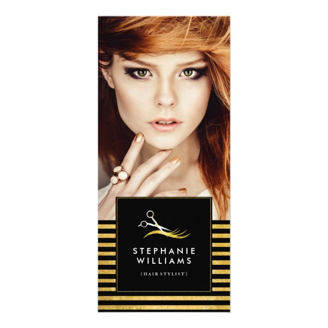 Cartão Dourado e preto da cremalheira da tabela de (Frente)