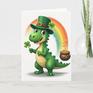 Cartão Dourado Lucky Dino Rainbow