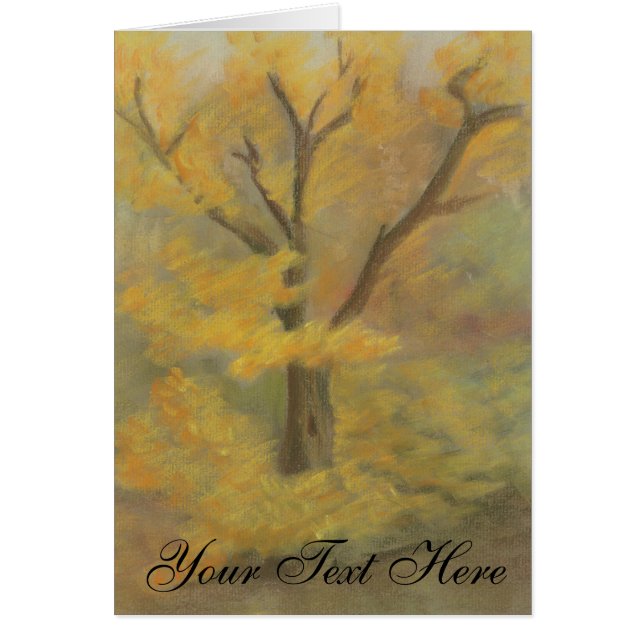 Cartão Dourado outono (Frente)