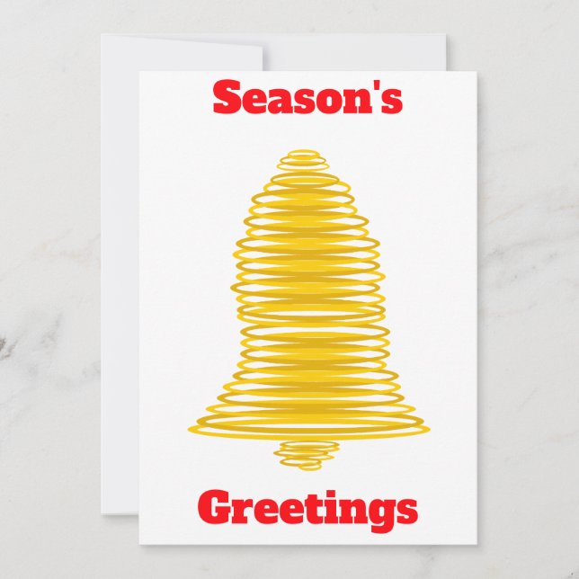 Cartão Dourado para as saudações da temporada (Frente)