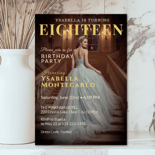 Cartão Dourado para escada azul empoeirado