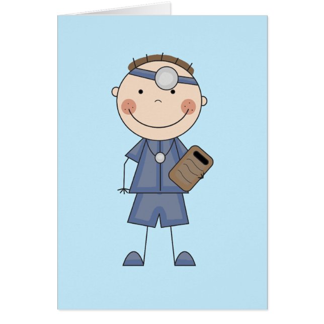 Cartão Doutor masculino T-shirt e presentes (Frente)