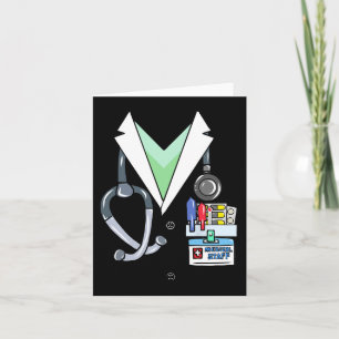 Cartão Doutor White Lab Casaco Costume Halloween Médico