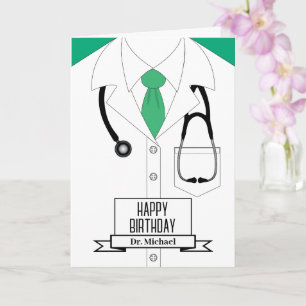 Cartão Doutora Uniform Feliz Aniversário