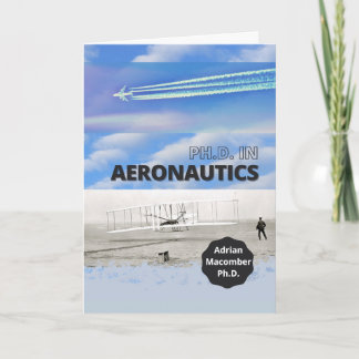 Cartão Doutorado em Parabéns de Aeronáutica