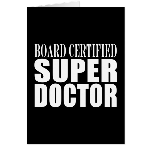 Cartão Doutores Partido: Doutor super certificado o (Frente)