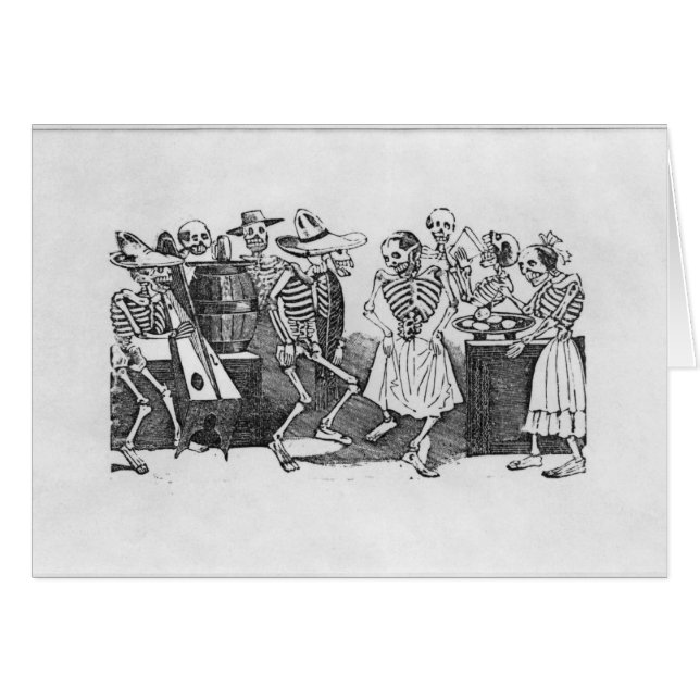 Cartão D'outretombe de Calavera du jarabe (Frente Horizontal)