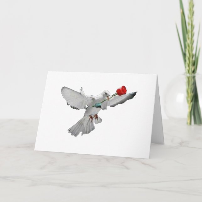Cartão Dove and Rose (Frente)