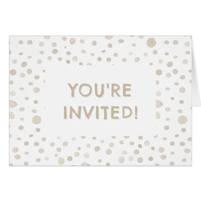 Cartão Dove Confetti Watercolor Dove Birthday Invite (Frente horizontal)