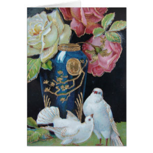 Cartão Doves e Vase