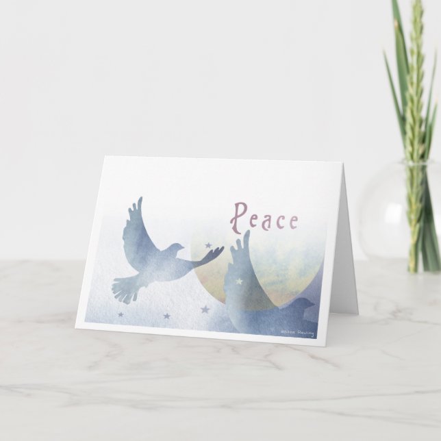 Cartão Doves of Peace Christmas Card (Frente)