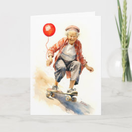 Cartão Down Hill, Não Sobre O Aniversário Da Avó Hill