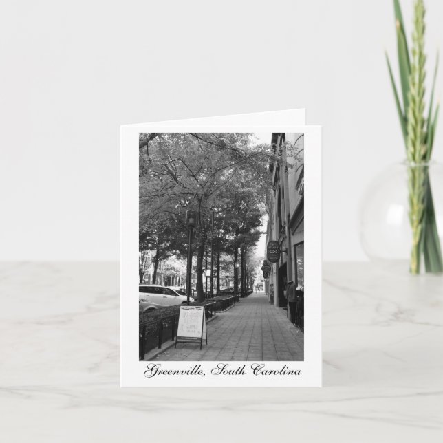 Cartão Downtown Streets in Greenville (Frente)
