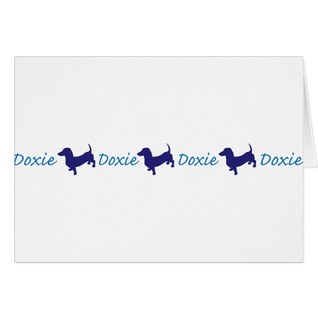 Cartão Doxie/Dachshund (Frente Horizontal)