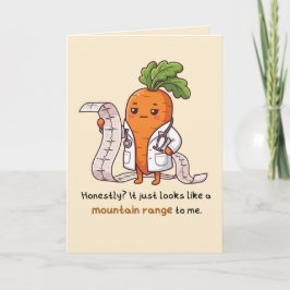 Cartão Dr. Carrot with ECG Funny Medical Greeting Card