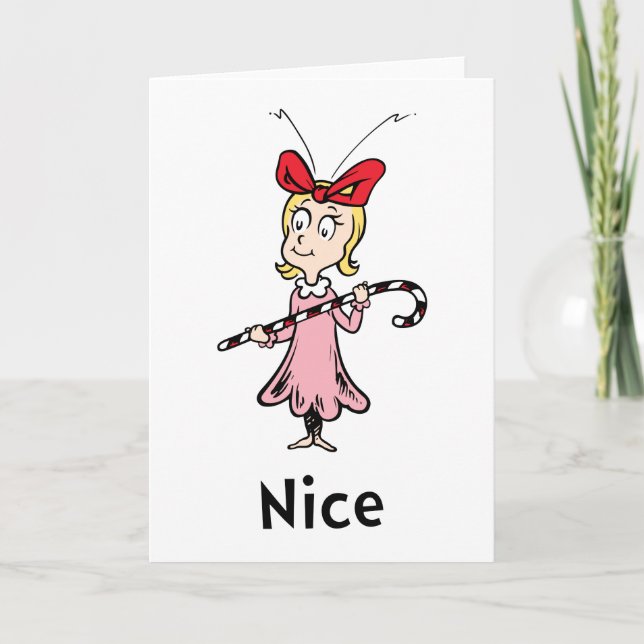 Cartão Dr. Seuss | Cindy-Lou, Nice (Frente)