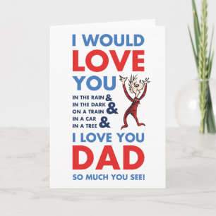 Cartão Dr. Seuss   Eu Amo Você Papai Tanto Como Você Vê