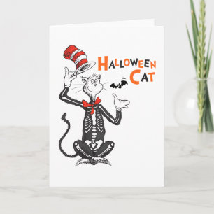 Cartão Dr. Seuss Gato no Chapéu de Halloween
