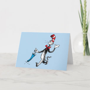 Cartão Dr. Seuss   Gato no Chapéu Passeio de Guarda-chuva