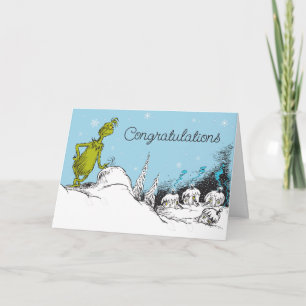 Cartão Dr. Seuss Grinch Parabéns Bebê de Inverno