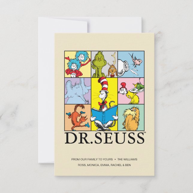 Cartão Dr. Seuss | Histórias Gráfico (Frente)