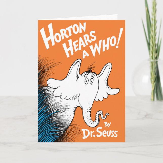 Cartão Dr. Seuss | Horton Hears A Who The Book (Frente)