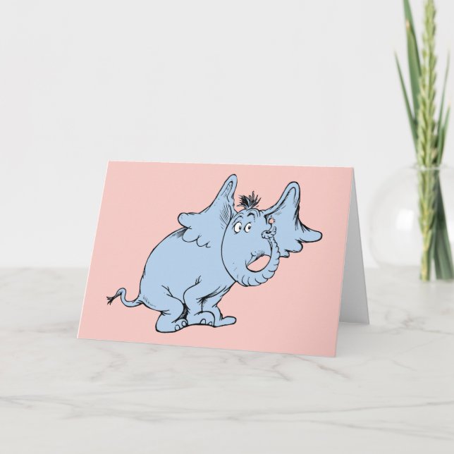 Cartão Dr. Seuss | Horton Olha de Lado (Frente)