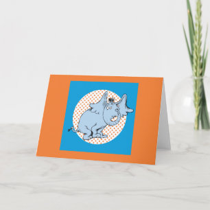 Cartão Dr. Seuss Horton Ouve Um Quem Pontos Polka Laranja
