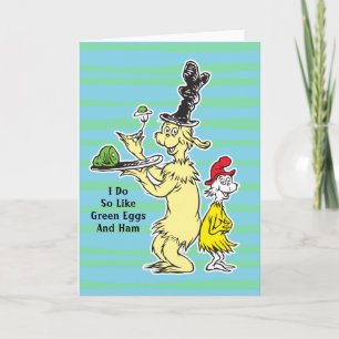 Cartão Dr. Seuss Ovos Verdes e Presunto Amigo & Sam-I