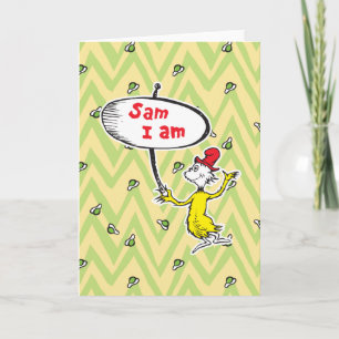 Cartão Dr. Seuss Sam-I-Am Segurando Placa