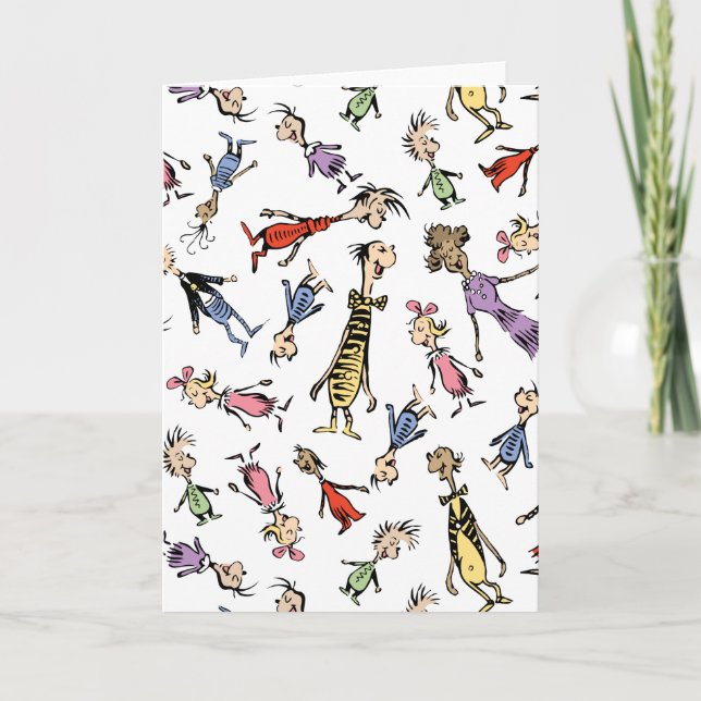 Cartão Dr. Seuss Whoville Characters Festive Pattern (Frente)