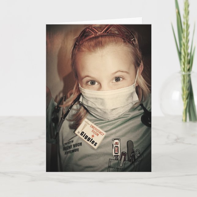 Cartão Dra. Giggles, Vai Ficar Bem Em Breve (Frente)