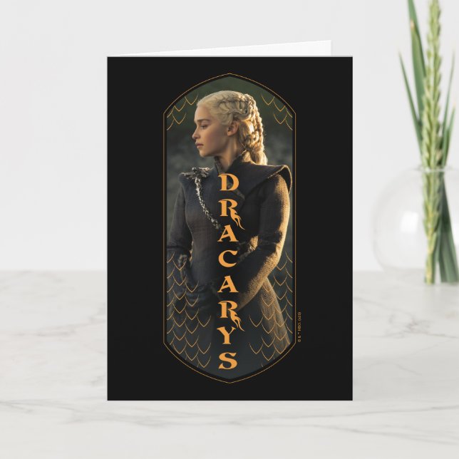 Cartão "Dracarys" Daenerys Targaryen Graphic (Frente)