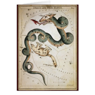 Cartão Draco e menor de Ursa
