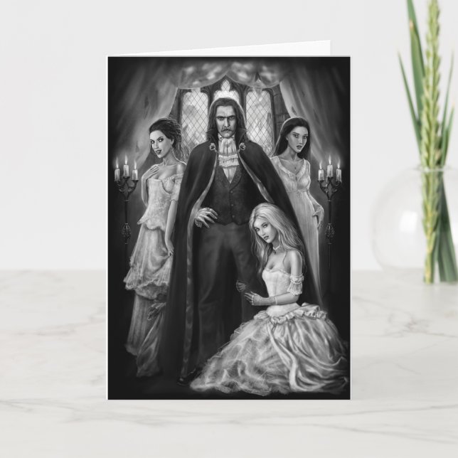 Cartão Dracula and his Ladies (Frente)